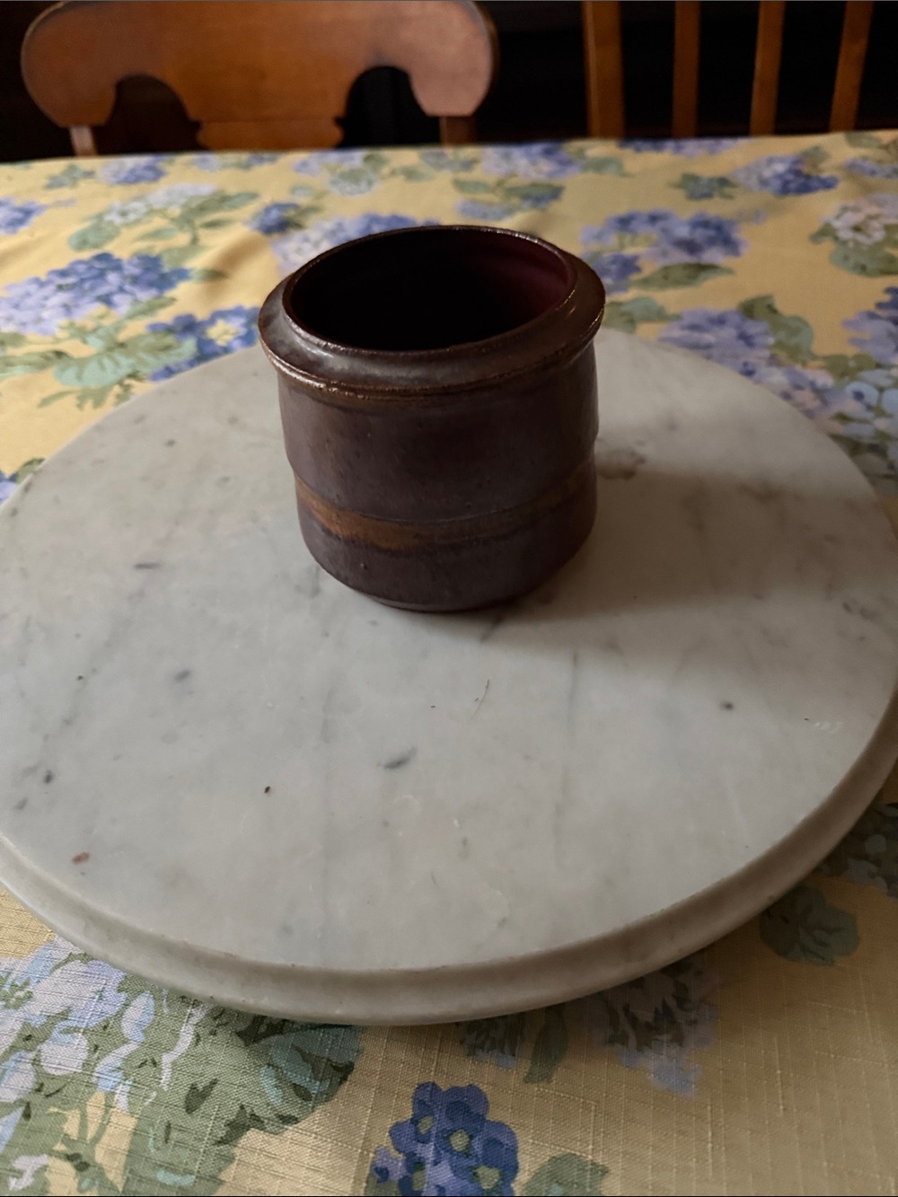 Rustic Brown Ceramic Pot - Small Decorative Vessel